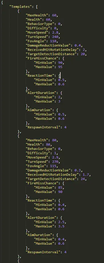 Backend variables to tune Bot difficulty